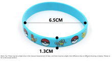 Load image into Gallery viewer, Pokemon Silicone Bracelet Pocket Elf Pikachu Kids Cartoon Figure Toys Bracelet Children&#39;s Wristband Bracelet Gfts
