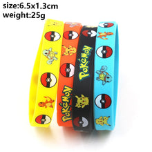 Load image into Gallery viewer, Pokemon Silicone Bracelet Pocket Elf Pikachu Kids Cartoon Figure Toys Bracelet Children&#39;s Wristband Bracelet Gfts
