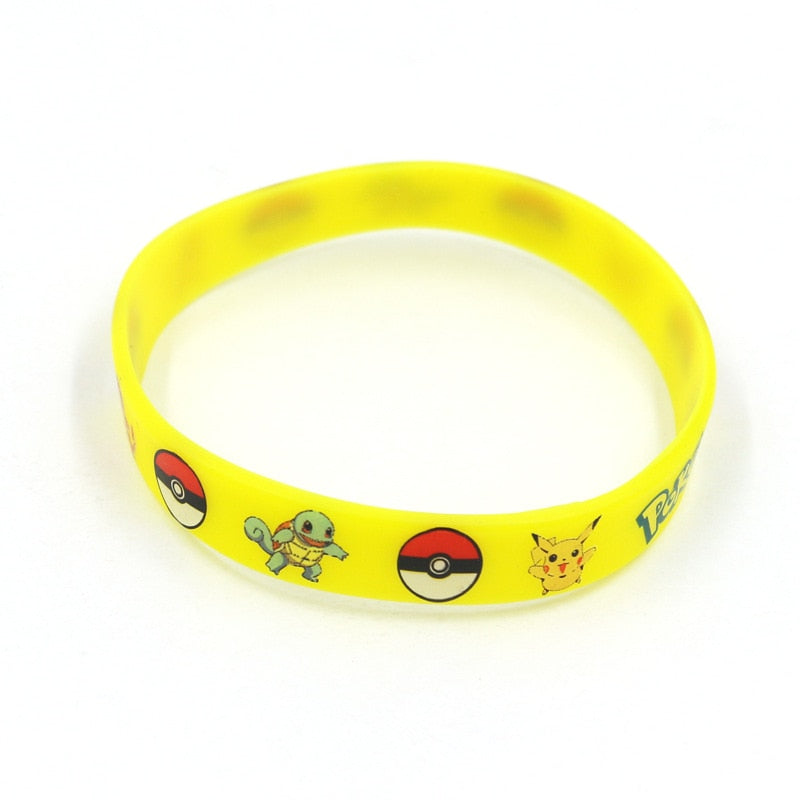 Pokemon Silicone Bracelet Pocket Elf Pikachu Kids Cartoon Figure Toys Bracelet Children's Wristband Bracelet Gfts