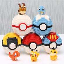 Load image into Gallery viewer, Pokemon Ball Blocks Micro Building  Small Particles Mini  Assembled Pikachu Toy Educational Toys
