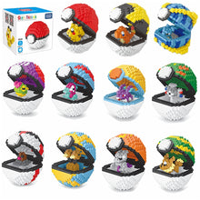 Load image into Gallery viewer, Pokemon Ball Blocks Micro Building  Small Particles Mini  Assembled Pikachu Toy Educational Toys
