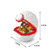 Load image into Gallery viewer, Pokemon Ball Blocks Micro Building  Small Particles Mini  Assembled Pikachu Toy Educational Toys
