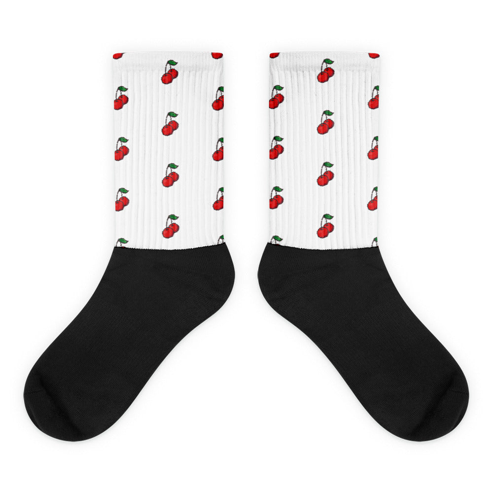 Love Cherries Pixel Socks