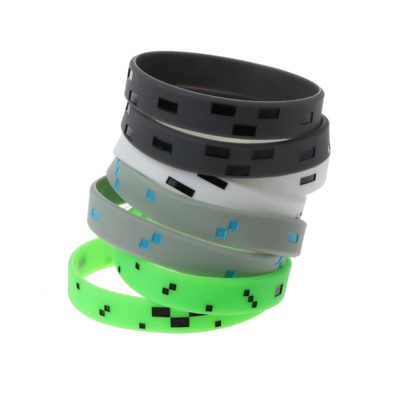 6pcs Pixel Style Mine_Craft Wristband